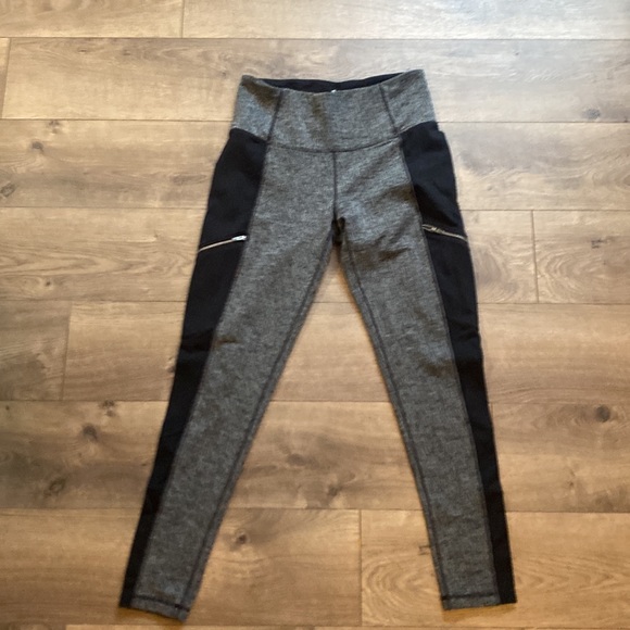 Athleta Metro Drifter High Rise Leggings Pockets Herringbone #U8 - Picture 3 of 5